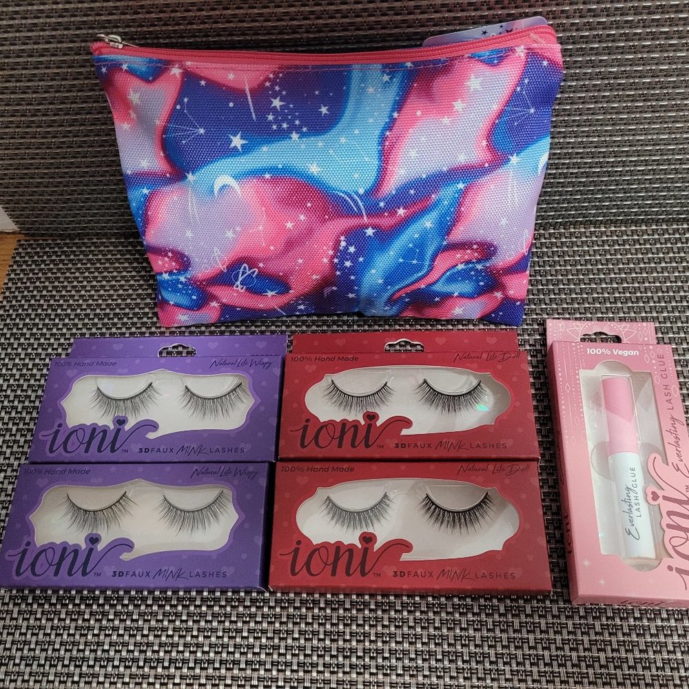 Ioni 3D Faux Mink False Eyelashes LOT OF 4